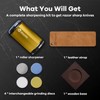 WANTTIK Rolling Knife Sharpener Kit, Upgraded Roller Knife Sharpener with