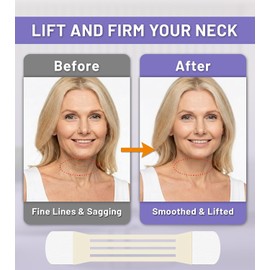 Cinta de estiramiento de cuello, lifting instantáneo para piel flácida y arrugas (4 bandas + 20 parches de estiramiento para cuello), cinta invisible, duradera, impermeable y flexible para