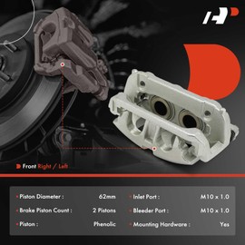 A-Premium Disc Brake Caliper Assembly with Bracket Compatible with Ram 1500 2019 2020 2021 2022, 3.0L 3.6L 5.7L - Front Left Driver Side