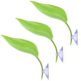 3pcs Tree Frog Tank Accessories, Turtle Reptile Frog Terrarium Decoration Habitat Basking Platform with Suction Cups for Leopard Gecko Toads African Dwarf Frogs Turtles (Green)