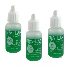 Infa-Lab Infalab Magic Touch Liquid Styptic Skin Protector Stop Bleeding Cuts (3 pieces)
