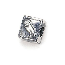 Zable Sterling Silver Bible/Praying Hands Bead/Charm