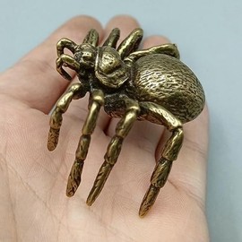 yeesoong Japanische Gartenornamente Messing Ornamente Spinne Geist Spinne Spielzeug Zen Garten Kunst Feng Shui Ornamente Spinnen Spinne Spielzeug Tarantel Springende Spinne
