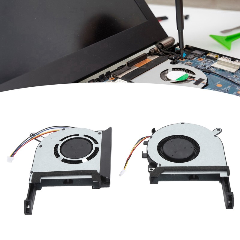 2pcs Laptop CPU GPU Cooling Fan 4 Pin Silent Efficient