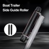 COLOFULWAY Boat Trailer Black Molded Rubber Side Guide Roller (2"x