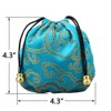 Chinese Silk Brocade Embroidered Drawstring Jewelry Pouch Bag Colors Value
