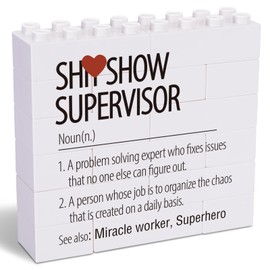 Supervisor Gifts for Women, Sh.t Show Supervisor Desk Sign | Cute Office Decor | Problem Solving Expert Plaque, Funny Appreciation Gifts for Supervisors, Coworkers, Bosses, Managers.