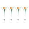 4Pcs Outdoor Solar Power Tulip LED Flower Light Waterproof Garden
