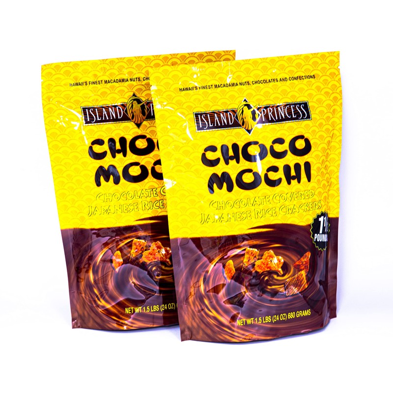 Island Princess Choco Mochi Chocolate Covered Japanese Rice Crackers 2/1.5