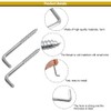 RUIAN Square Bend Hooks, Carbon Steel Self-Tapping Screw Hooks L