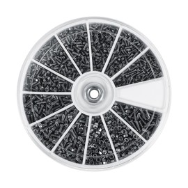 600Pcs Nuts and Bolts Assortment Kit, 12 Kinds of Small Screws, M1 M1.2 .4 .6 Stainless Steel Bolts and .2 .4 Nuts Kit, for Watches Glassess