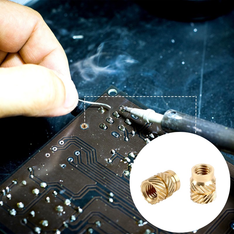 120PCS 3D Printing Brass Nuts M3x4x5mm Threaded Insert Knurled Brass