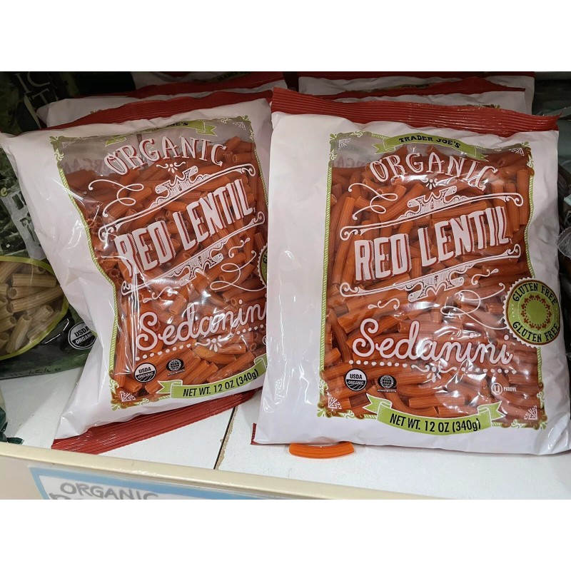 Trader Joe's 2 Pack Trader Joe's Organic Red Sedanini Lentil