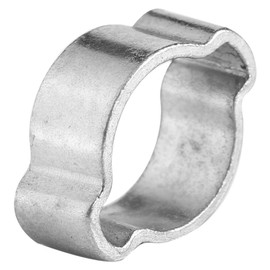 10pcs Two-Ear Hose Clamp 5-23mm Zinc Plated Stainless Steel Double Ear Crimp O Clips,Hose Fastener for Fule Petrol Pipe Tube(17-20MM)