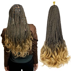 Ombre Hair Extensions French Curly - Braiding Hair Loose Wave Spiral Curly Crochet for Black Women Pre Stretched with Curly Ends 3229