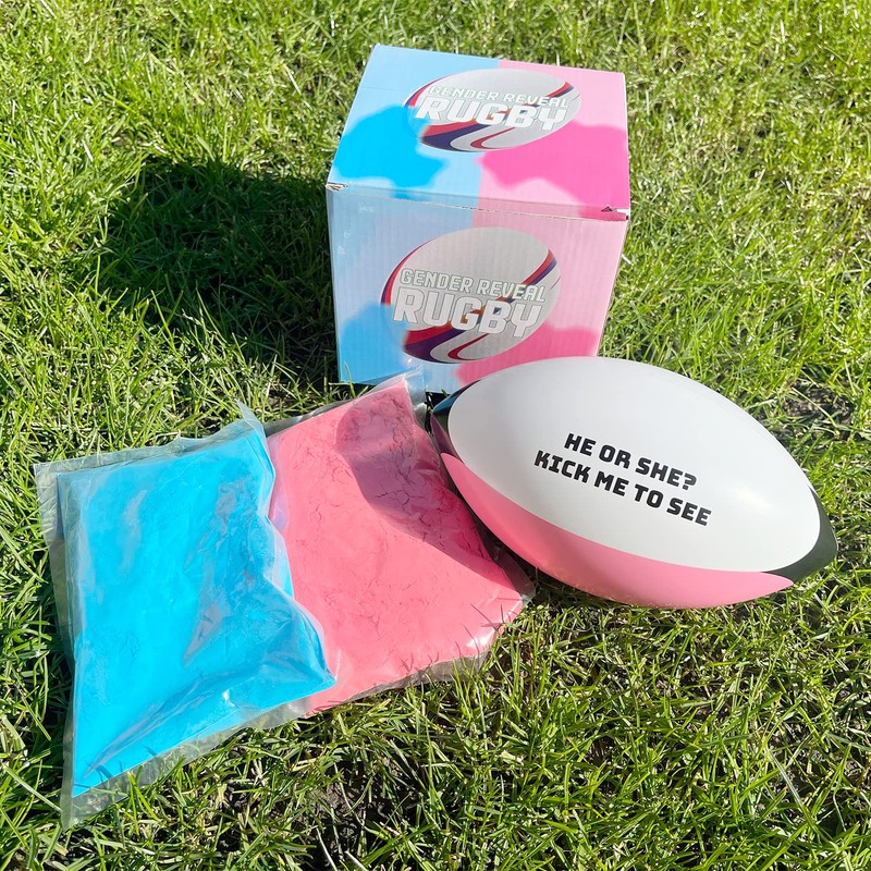 Sass Party & Gifts Gender Reveal Exploding Rugby Ball -