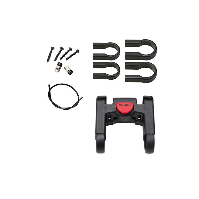 KLICKfix handlebar adapter packed, black, universal, suitable for handlebars with