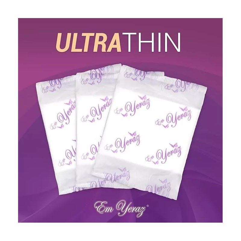 Em Yeraz Women Sanitary Period Pad, Ultra-Thin, Fast Absorbency Wings,