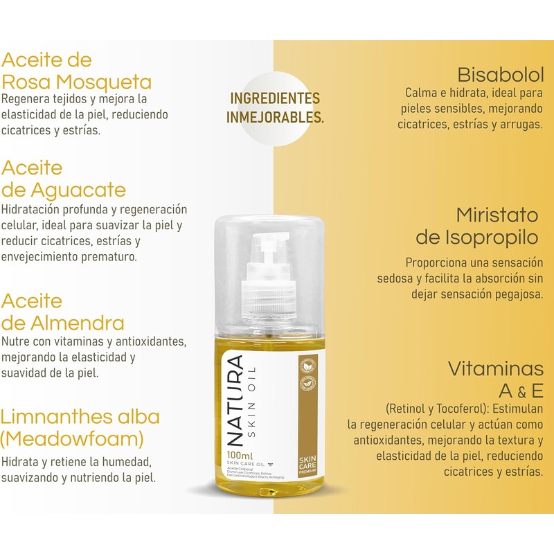 Aceite Corporal Hidratante Natura Skin Oil 100ml – Hidratación profunda
