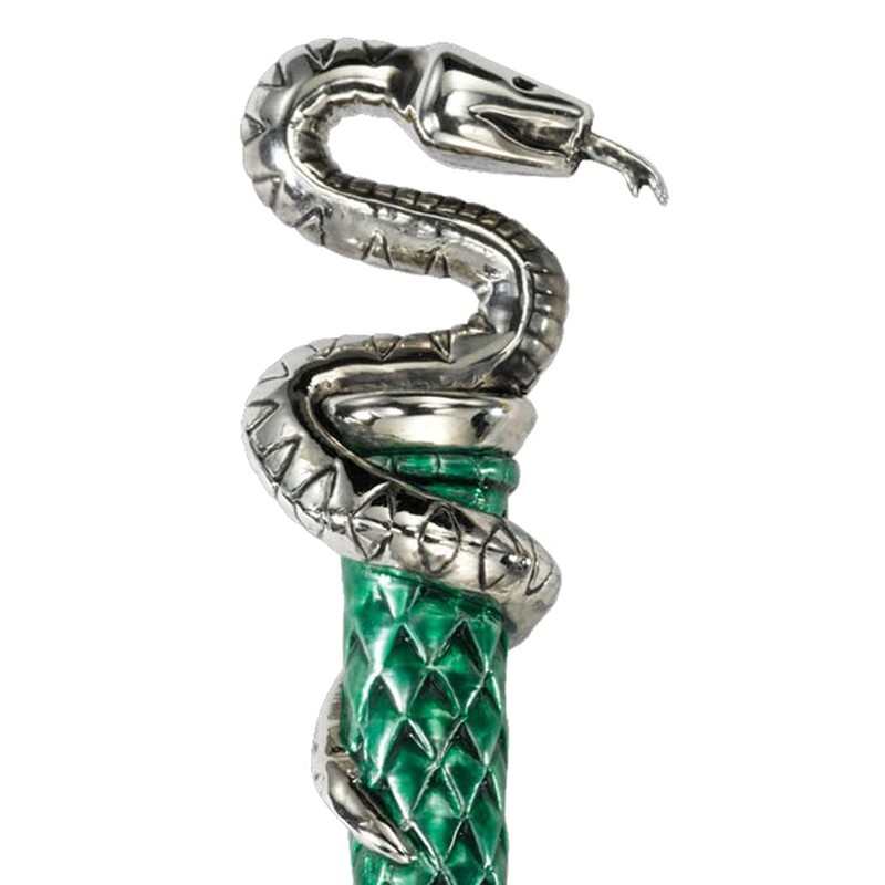 Silver-Plated Slytherin Pen 21cm Green Hand-Enamelled Pen With Snake House