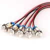 Gebildet 5pcs White AC/DC 12-24V Energy-Saving LED Metal Indicator Light