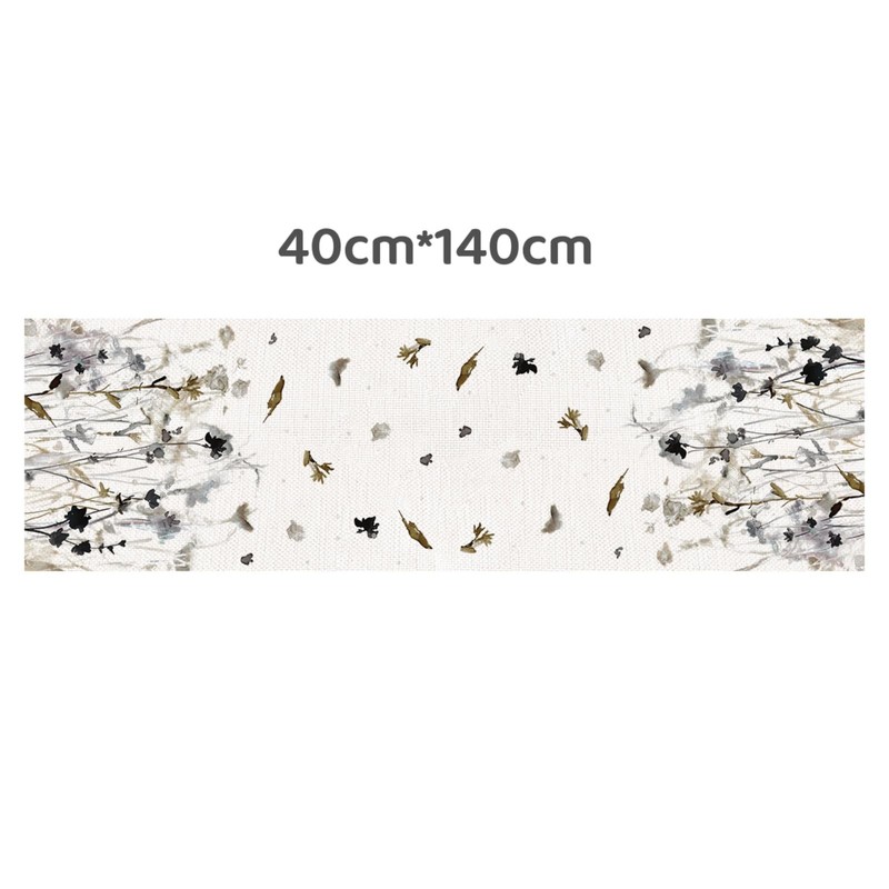 LOZULO Herbs Wild Flowers Table Runner Modern Spring Decoration Table