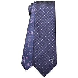 Peanuts PNDW0456 Snoopy Necktie, Navy Blue, Business Necktie, Gift, PNDW0456 Navy Blue