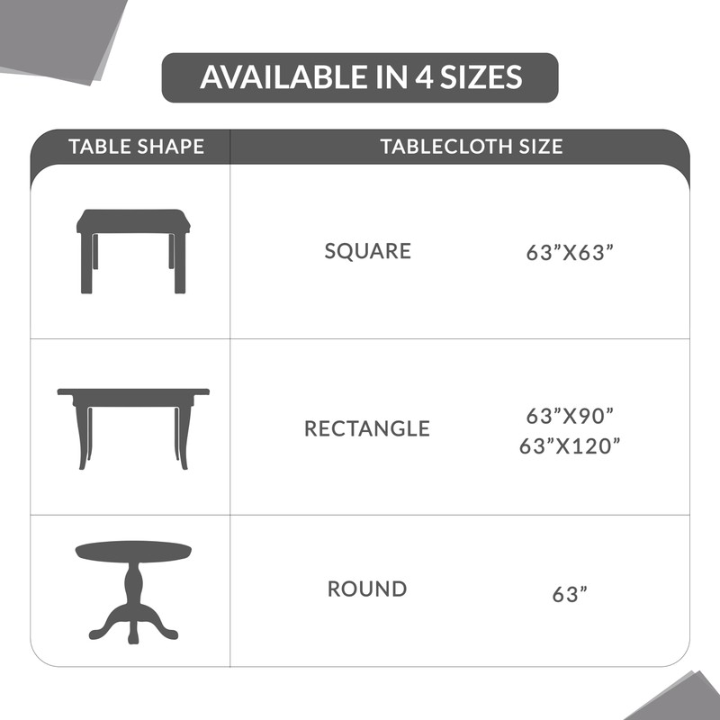 CALICOT Tablecloth Cotton Rectangle TableCover 63x90 Inch Table Cloths Washable