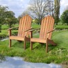 Giantex Adirondack Chair Outdoor Wooden W/Ergonomic Design Acacia Chair for