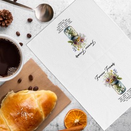 KFXHANGD Forever Friends Kitchen Towels, Friendship Gifts for Women Friends, Friendship Dish Towels, Funny Friend Decorative Hand Tea Towels for Bathroom Kitchen, 16x24 Inches