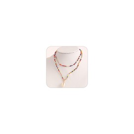 Aonklot Stocking Stuffers Holiday Outfits for Women 2024 2 Pcs Seashell Necklaces for Women Layered Shell Choker Necklace Adjustable Boho Shell Necklace Summer Beach Surfer Necklace Jewelry Gifts