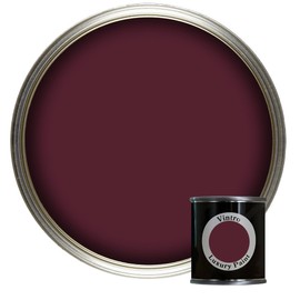 Vintro Matt Emulsion Paint Tester Pot Colour Sample 125ml (Dark Purple - Sweet Damson)