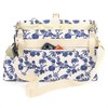 FifthStart Multiuse Large Blue Floral Diaper Caddy with Waist, Shoulder