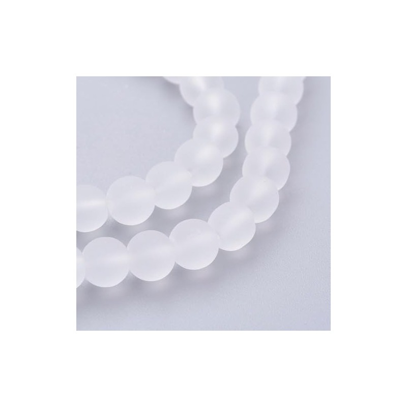 Handicraft Emporium | Frosted Glass Beads | Round | 1