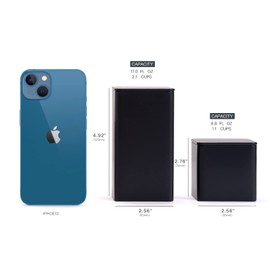 Tianhui Square Tin Can Empty Cube Steel Box Storage Container kit 65mm Series for Treats, Gifts, Favors, Loose Tea, Coffee and Crafts, Red, 3L