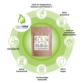 Organic Rosehip Capsules, Pack of 420, 500 mg/Tablets, Rosehip Powder, 3000 mg Daily Dose, 100% Pure without Additives, Laboratory Tested EU Cultivation (DE-ÖKO-037), GreatVita