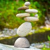 Ancient Graffiti Eight-Stone Balancing Cairn - Indoor/Outdoor Garden Decoration