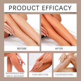 Leg Makeup Waterproof No Transfer, Leg Makeup Cream, Full Coverage Body Makeup Waterproof Foundation, Leg and Body Makeup for Tattoo Cover Up, Even Natural Skin Tone of Legs (Natural, 30g/1oz)