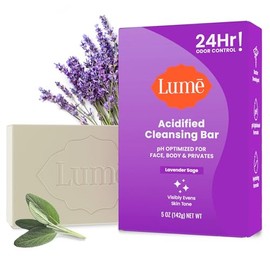 Lume- Barra limpiadora corporal acidificada - Control de olores las 24 horas - Elimina el olor mejor que el jabón - Hidratante