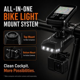 VitoUrbane Bike Headlight for Night & Daytime Riding - 600 Lumens Rechargeable Front Light Compatible with Garmin/Wahoo Bike Computers, USB-C, 4 Modes, Smart Auto Sleep/Wake for MTB & Ebike