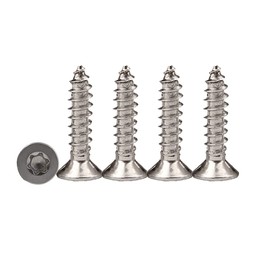 Drenky Pack of 100 Torx Wood Screws 3 x 16 mm Torx Screws Made of Stainless Steel A2 Full Thread Chipboard Screws with Countersunk Head Self-Tapping Screws Universal Screws Torx TX10