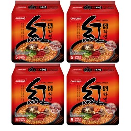 OHSUNG 4 PACK Ohsung Hong Ramen Korean Style INSTANT NOODLE SOUP HOT Flavor 5 Pack EACH