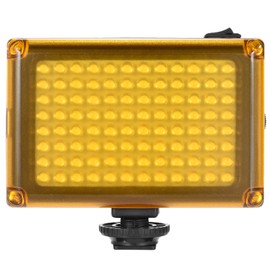 Mini Portable On-Camera LED Video Fill-in Light Panel 5400K/ 3200K CRI85+ with White & Orange Filters for DSLR Camera Camcorder