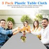 YSYJ 3 Pack Silver Plastic Tablecloth Disposable Rectangular Table Cloth