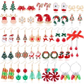26 Pairs Christmas Earrings for Women Stud Dangle Earrings Jewelry Gifts