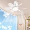 Laybasic Deckenventilator mit Beleuchtung und Fernbedienung, Klein LED Dimmbare Deckenleuchte