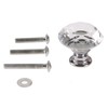 Mtsooning 2PCS Diamond Glass Knob, 30mm/1.18" Clear Shaped Crystal Pull