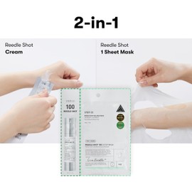 VT COSMETICS Reedleshot 100 2 Stage Mask Cica Reedle Korean Skin Care (1 Mask Sheet + 1g Cream)