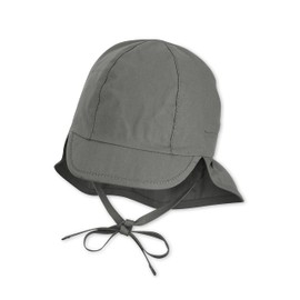 Sterntaler Unisex Children's Peaked Cap with Neck Protection, with Ties and Ear Flaps, dark green