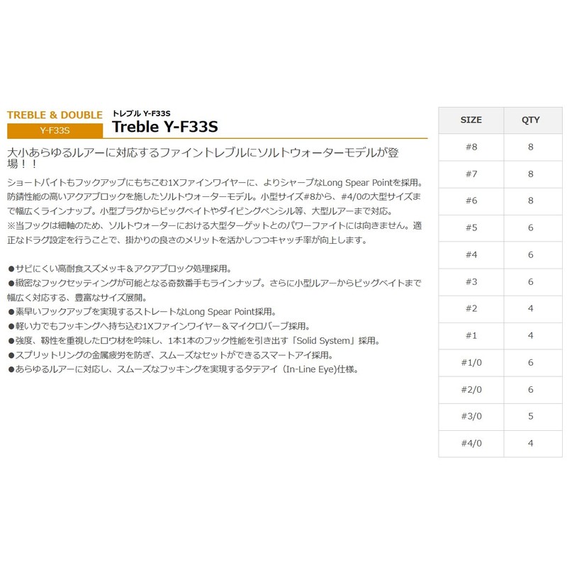 Katsuichi Decoy Treble Y-F33S #5